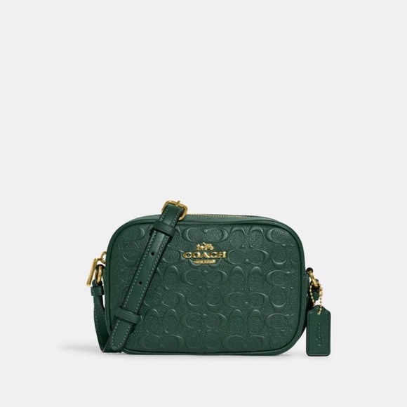 Coach Embossed Green Crossbody Bag - Picture 2 of 4